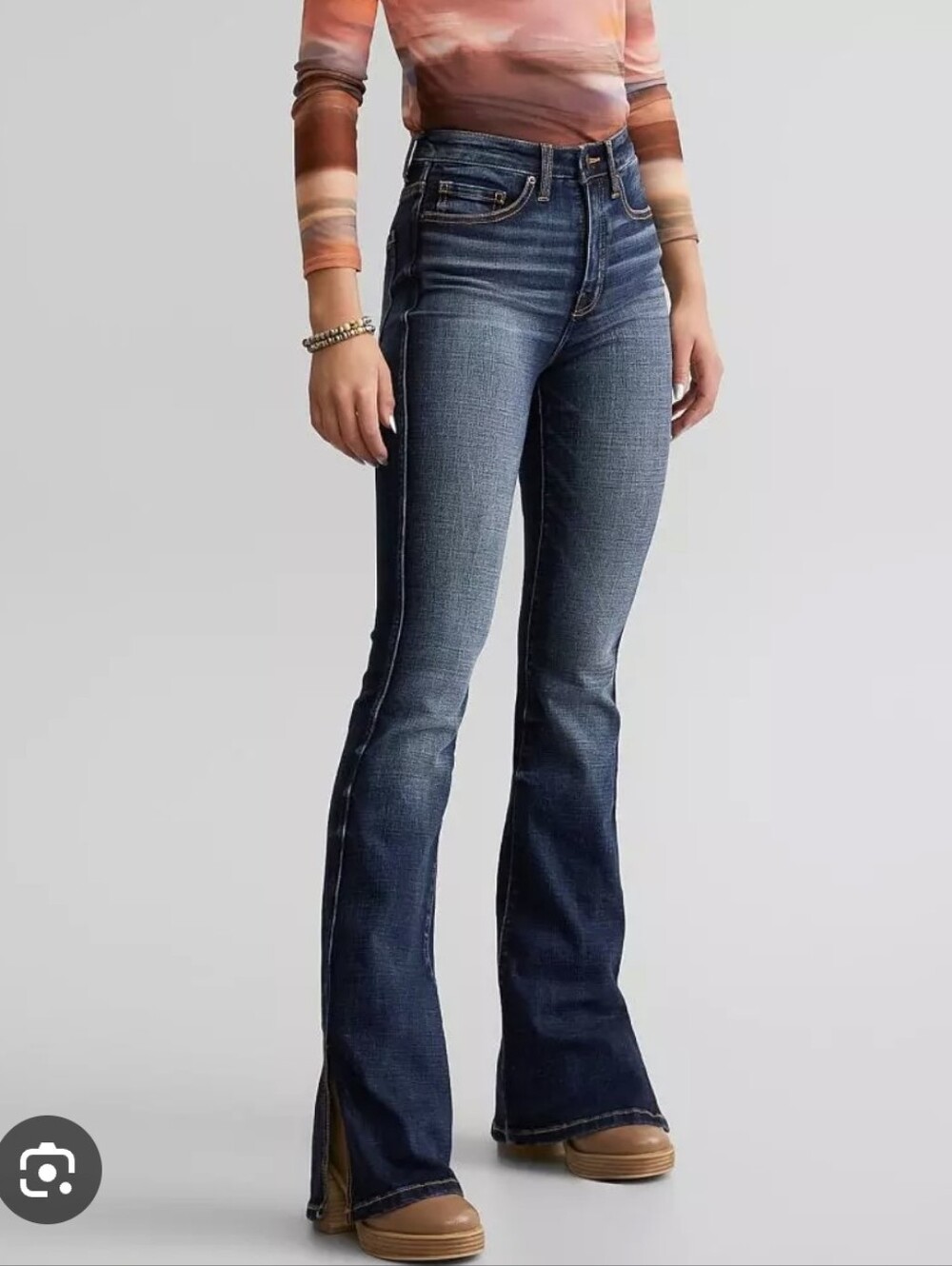 Brand New BKE Billie High Waisted Stretch Slit Bootcut Dark Wash Jeans Size 29